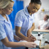 Nurses completing a medication round
