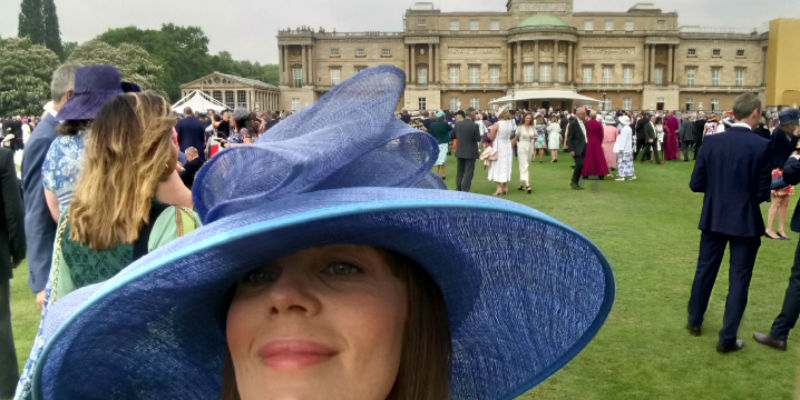 Northumbria Healthcare learning representative Sheryle Miller at Buckingham Palace Garden Party on 31 May 2018