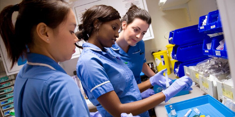 Nurses in clinical setting