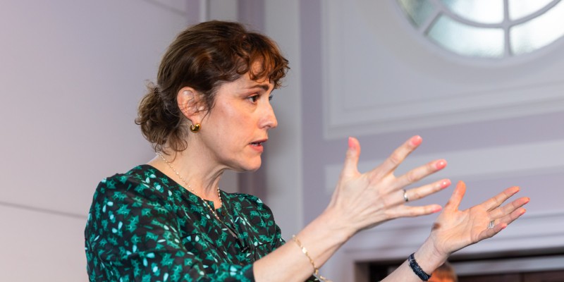 Secretary of State for Health and Social Care Victoria Atkins at London HQ on 10 April 2024