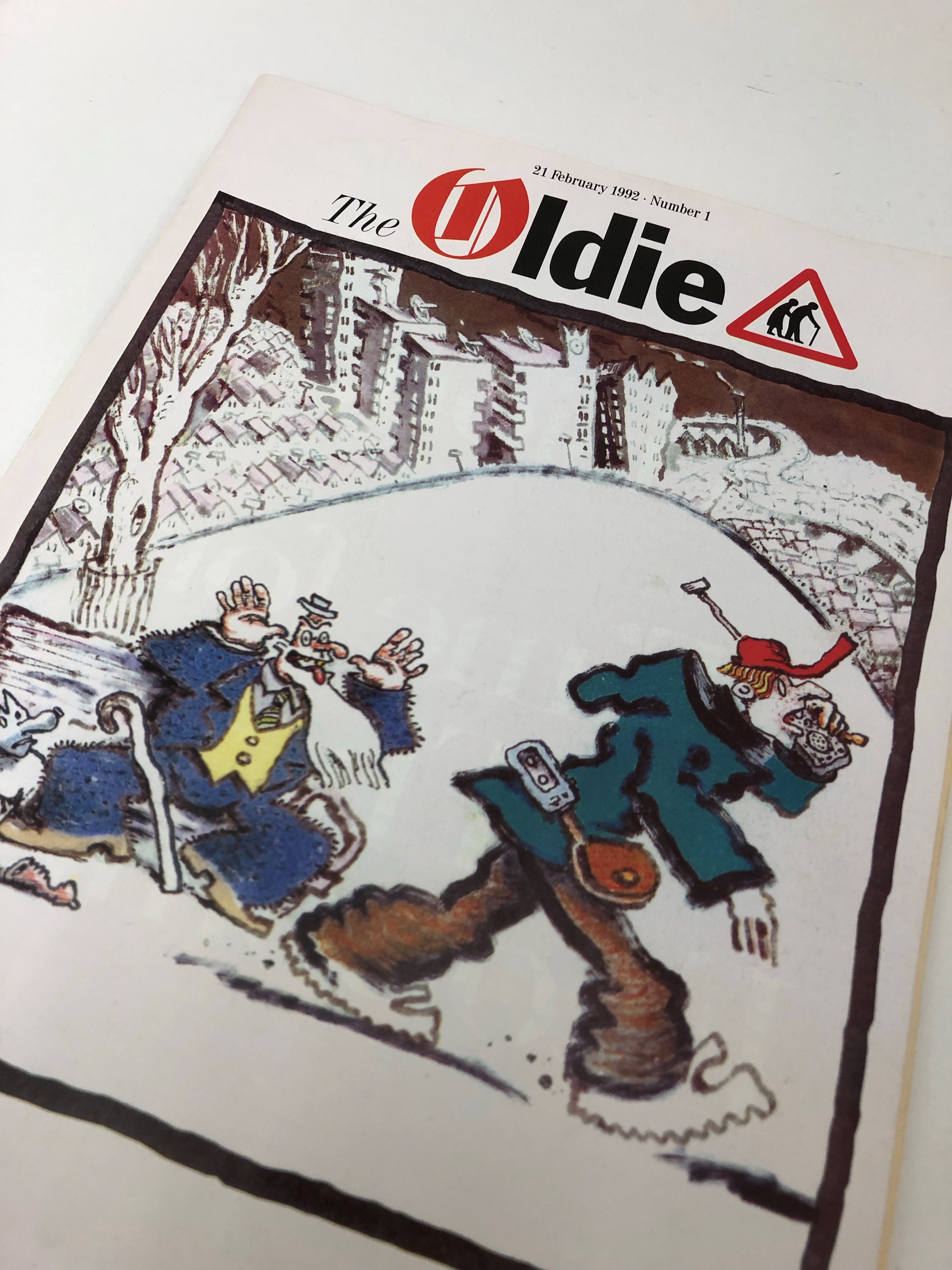 The Oldie, Issue 1, 1992. The Oldie aimed to create a ‘free-thinking, funny magazine, a light-hearted alternative to a press obsessed with youth and celebrity.’ Still in print today, The Oldie is also a podcast.