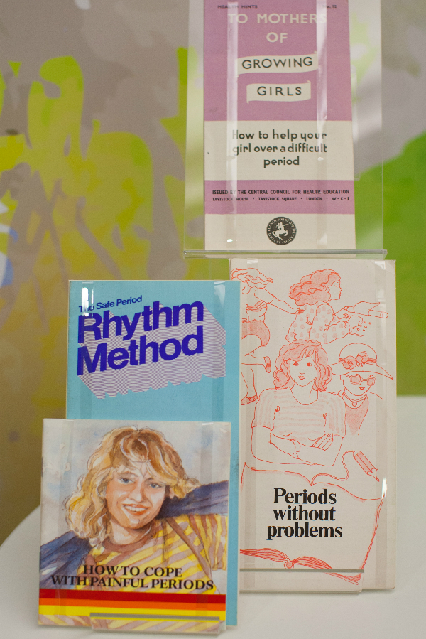 Advice pamphlets for periods and contraception 1950s and 1960s RCN Archive. Photo credit: Justine Desmond.