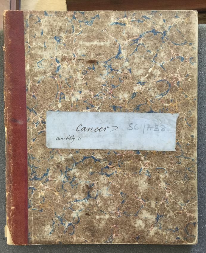 Robert Barnes' notebook on cancers in women, 1859. Research notes and illustrations compiled by gynaecologist Robert Barnes, including urogenital and breast cancers. Loaned from the Royal College of Obstetricians and Gynaecologists.