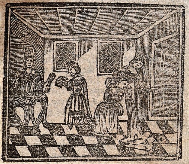 Credit: Witchcraft: a bewitched woman vomiting. Woodcut, 1720. Wellcome Collection. Public Domain Mark